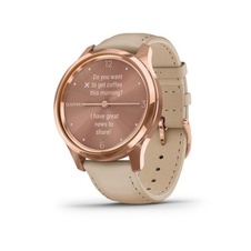 Garmin Vivomove 3 Luxe, 18K RoseGold/SandLeather Band