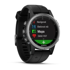 Garmin fenix5S Plus Sapphire Silver, Black Band
