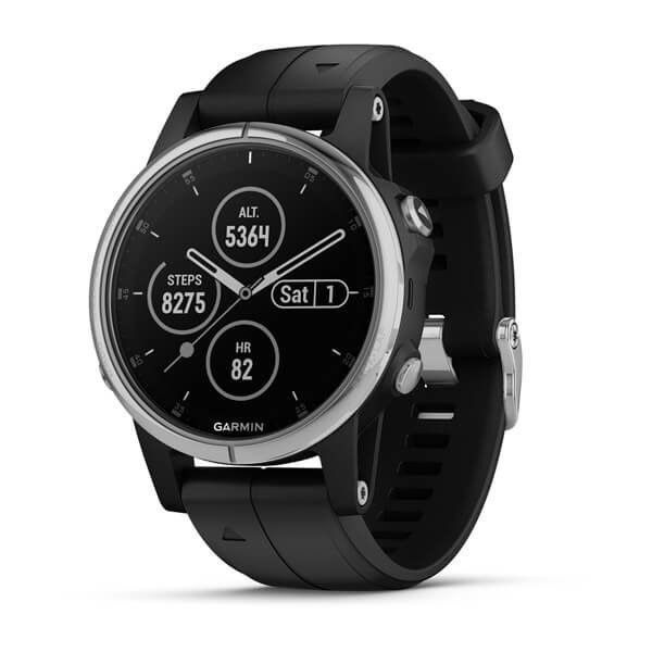 Garmin fenix5S Plus Sapphire Silver, Black Band