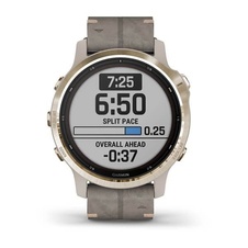 Garmin fenix6S PRO Solar, LightGold/Suede Band (MAP/Music)