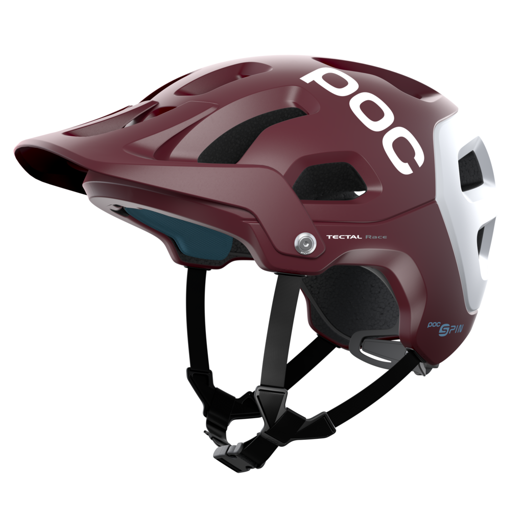 Cyklistická helma POC Tectal Race SPIN Propylene Red/Hydrogen White Matt - Tectal spin red