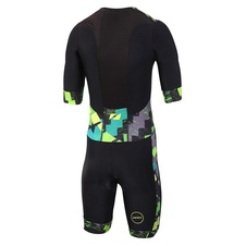 Pánská kombinéza Zone3 MEN'S ACTIVATE+ SHORT SLEEVE TRISUIT - ELECTRIC SPRINT - BLACK/YELLOW/LIME