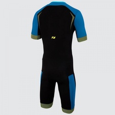 Pánská kombinéza Zone3 AEROFORCE SHORT SLEEVE NANO TRISUIT - BLACK/ BLUE/ YELLOW