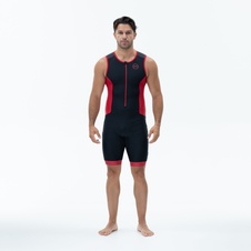 Pánská kombinéza Zone3 MEN'S AQUAFLO PLUS TRISUIT - BLACK/GREY/RED