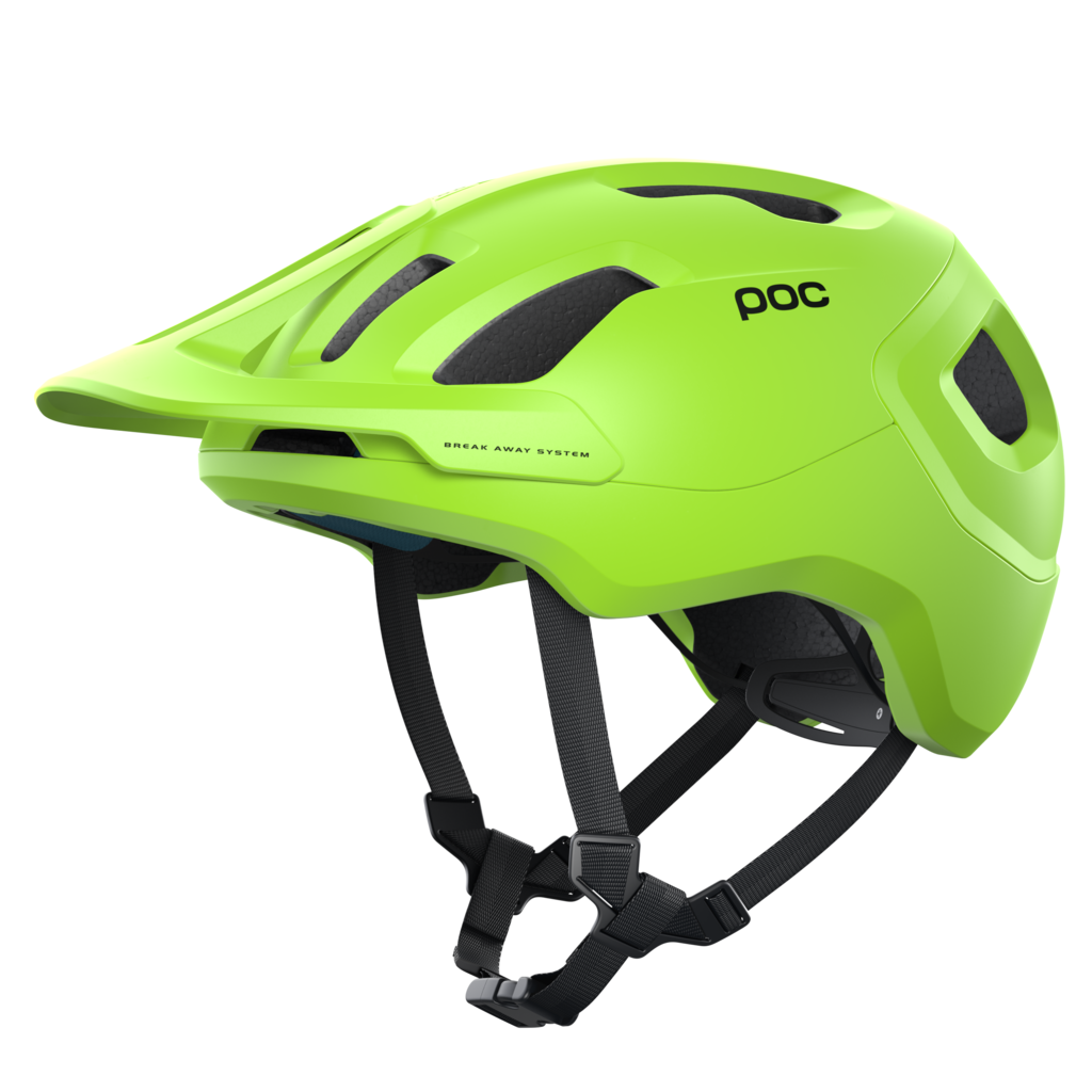 Cyklistická helma POC Axion SPIN Fluorescent Yellow/Green Matt - 1073_AxionSPIN_8293_FluorescentYellowGreenMatt_left - kopie