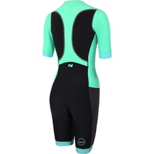 Dámská kombinéza WOMEN'S AQUAFLO PLUS SHORT SLEEVE TRISUIT - BLACK/GREY/MINT