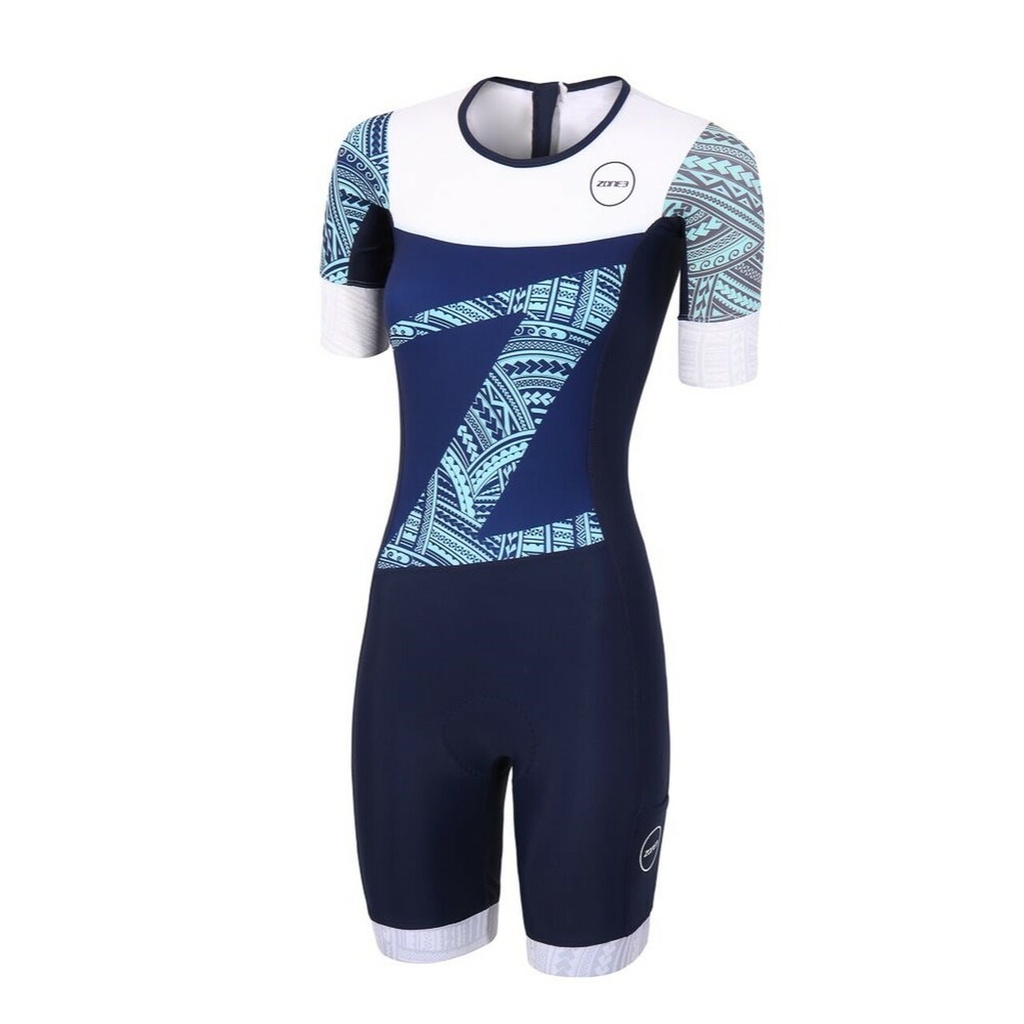 Dámská kombinéza Lava Long Distance Short Sleeve Aero suit - Hawaii Print - HAWAII PRINT - BLACK/WH -  