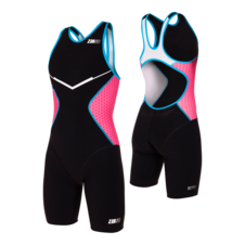 Dámská kombinéza Z3ROD RACER TRISUIT WOMAN PINK ATOLL - RACER_TRISUIT_WOMAN_BLACK-PINK_front&back