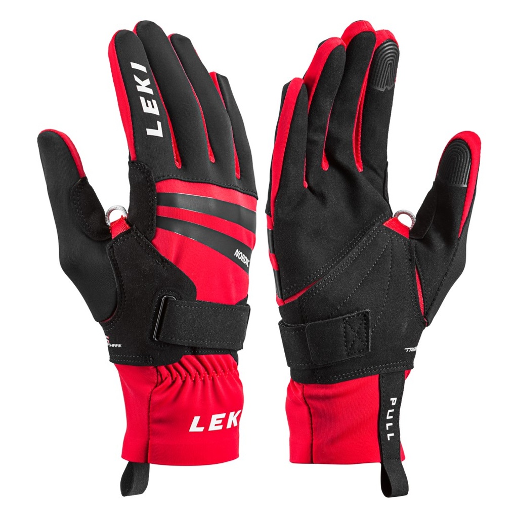 Běžecké rukavice Leki Nordic Slope Shark, black-red - rukavice-leki-nordic-slope-shark-black-red-8-5