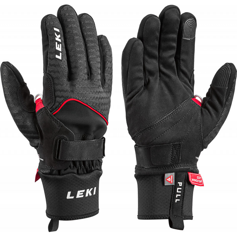 Běžecké rukavice Leki Nordic Thermo Shark, black-red - leki-nordic-thermo-shark