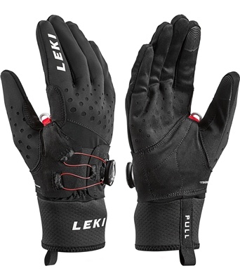 Běžecké rukavice Leki Nordic Tune Shark Boa®, black - LER643-910303060