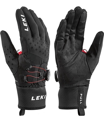 Běžecké rukavice Leki Nordic Tune Shark Boa®, black - LER643-910303060