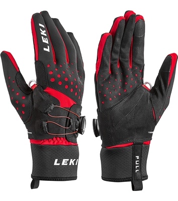Běžecké rukavice Leki Nordic Tune Shark Boa®, black-red - LER643-910301060 (1)