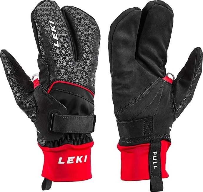 Běžecké rukavice Leki Nordic Circuit Shark Lobster (2+2), black-red - rukavice-leki-nordic-circuit-shark-lobster-black-red-070