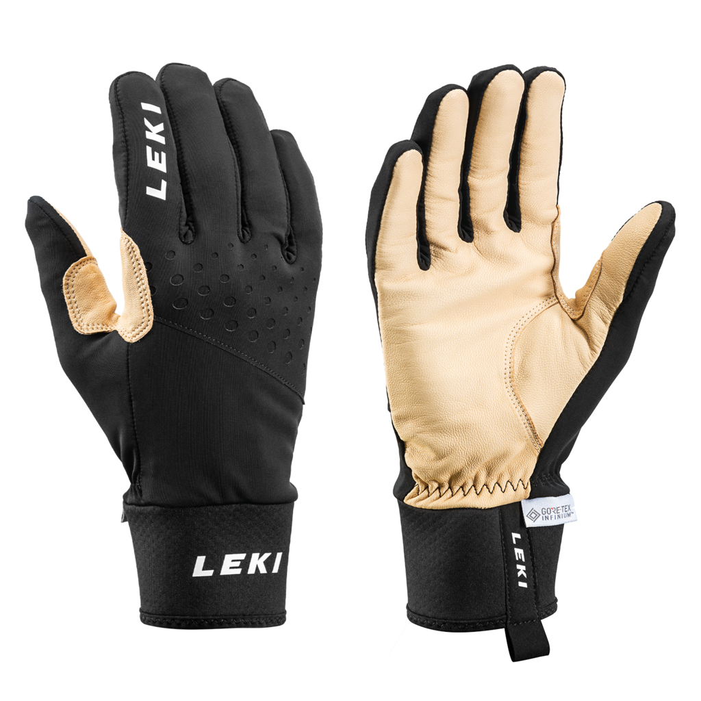 Běžecké rukavice Leki Nordic Race Premium, black-sand - 651903301