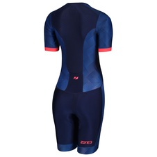 Dámská triatlonová kombinéza Zone3 Activate Plus Short Sleeve Trisuit - REVOLUTION - NAVY/CORAL - Dámská triatlonová kombinéza Zone3 Activate Plus Short Sleeve Trisuit - REVOLUTION - NAVY/CORAL