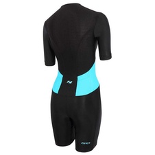 Dámská triatlonová kombinéza Zone3 ACTIVATE SHORT SLEEVE FULL ZIP TRISUIT  - Black/Blue - Dámská triatlonová kombinéza Zone3 ACTIVATE SHORT SLEEVE FULL ZIP TRISUIT  - Black/Blue