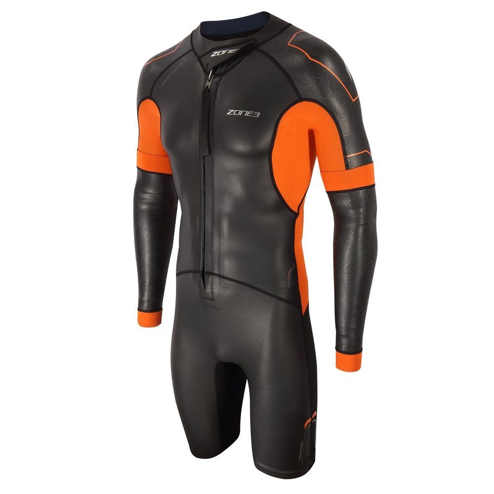 Pánský neopren Zone3 VERSA SWIMRUN - Black/Orange/Gunmetal