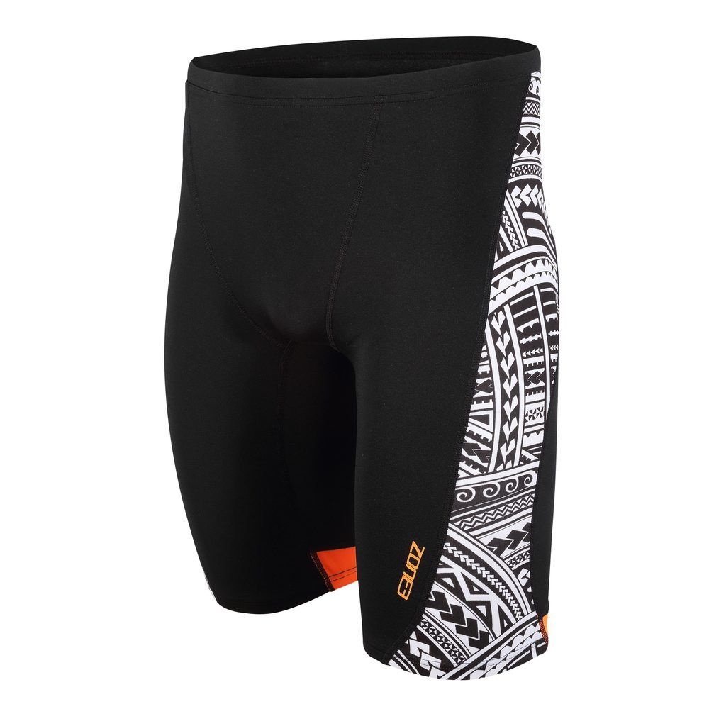 Pánské plavky Zone3 KONA SPEED JAMMERS - Tribal Print - Black/White/Orange - Pánské plavky Zone3 KONA SPEED JAMMERS - Tribal Print - Black/White/Orange