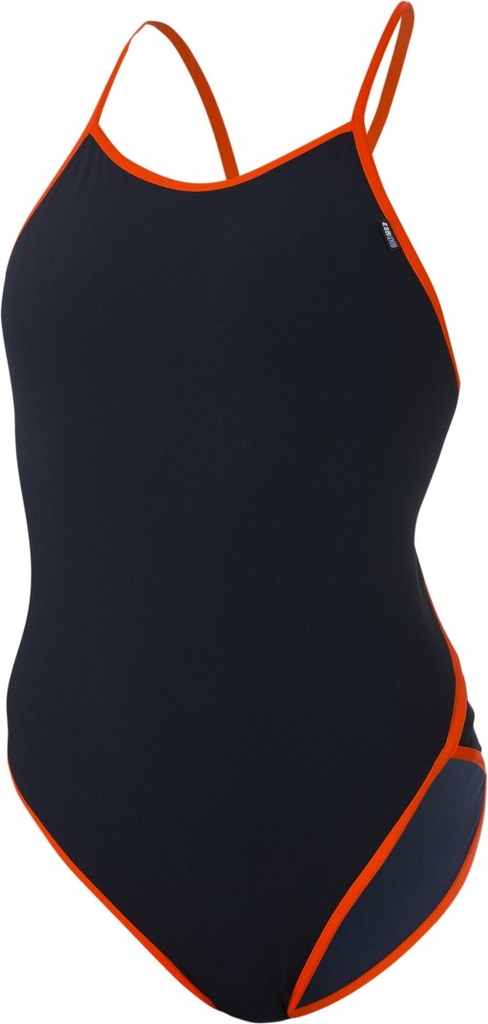 Jednodílné dámské plavky ZEROD Training Dark blue / Orange