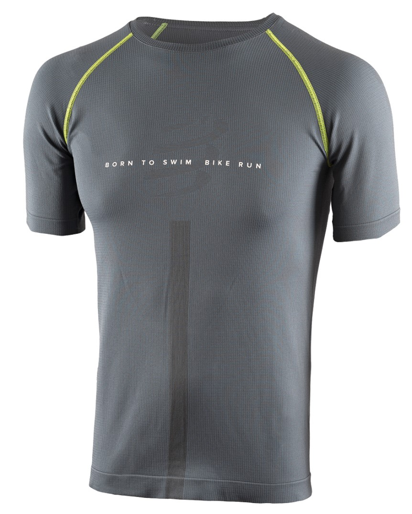 Funkční pánské triko COMPRESSPORT Training Tshirt SS - Born To SwimBikeRun 2020